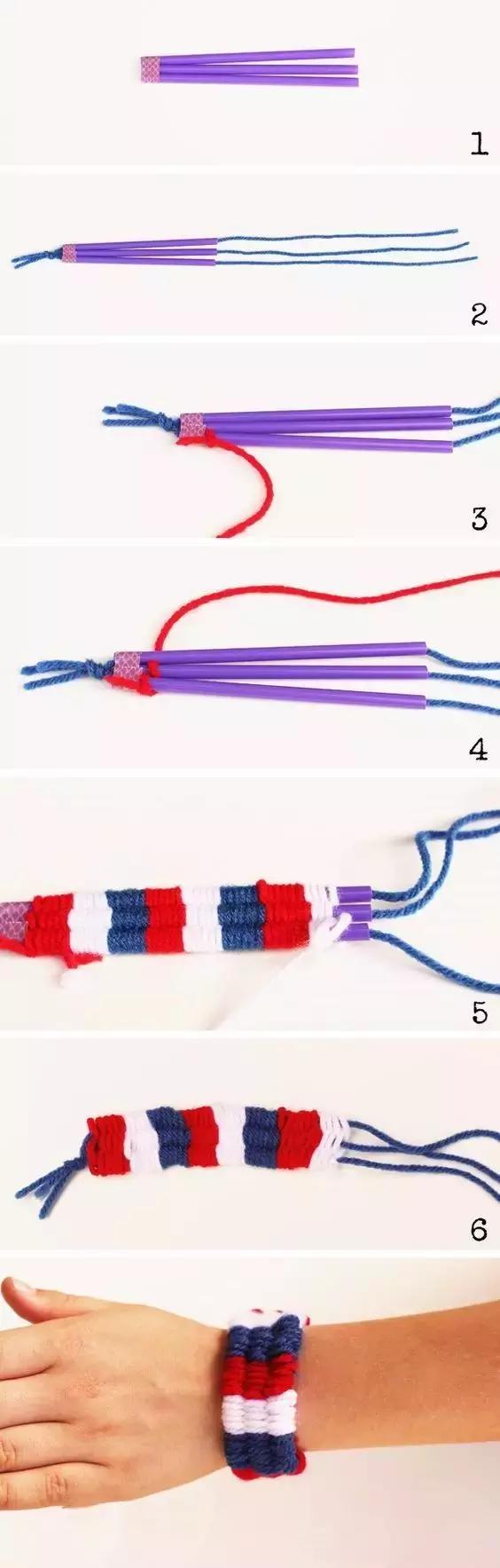 手链编织，手链编织教程 红绳 简单易学（毛线手链编织教程，一定要学会）