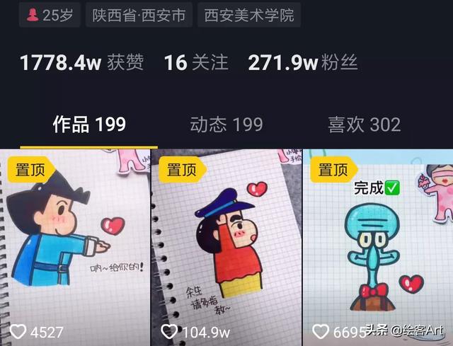 抖音最火可爱简笔画，抖音最火的简笔画（简笔画大佬成团可爱联萌）