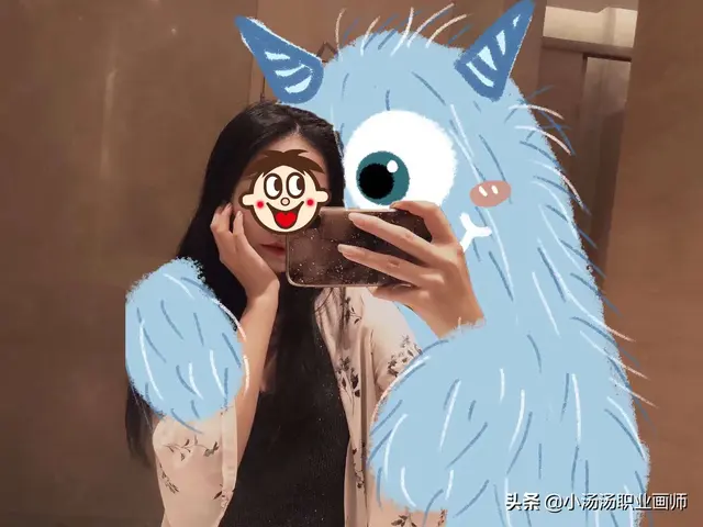 小怪兽头像，林哲（最近火爆抖音的小怪兽涂鸦微信头像）
