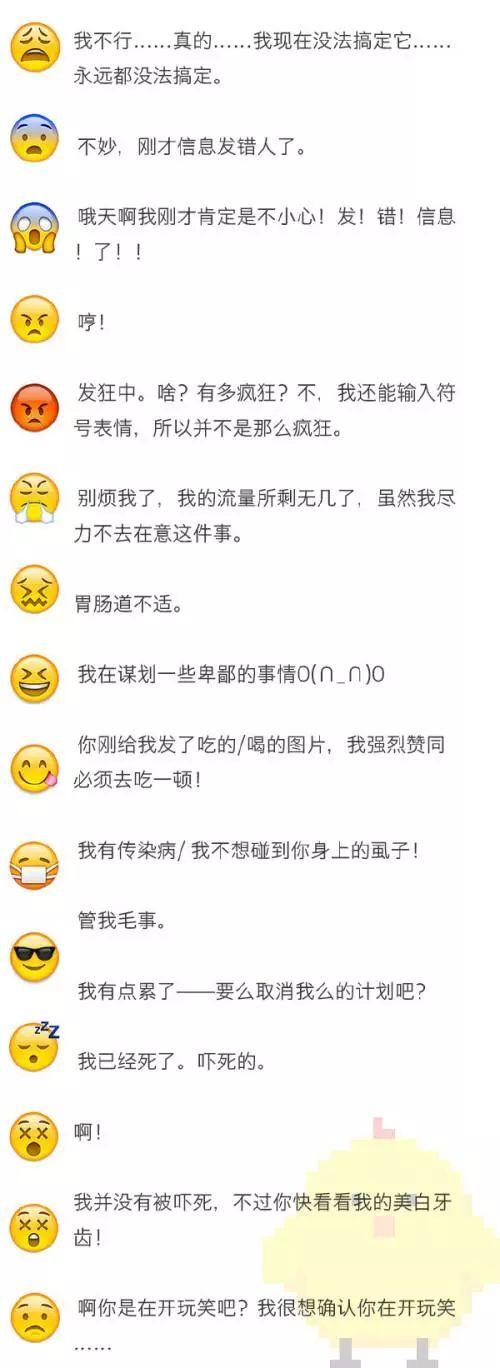 微信表情意思(85个表情包含义对照表)