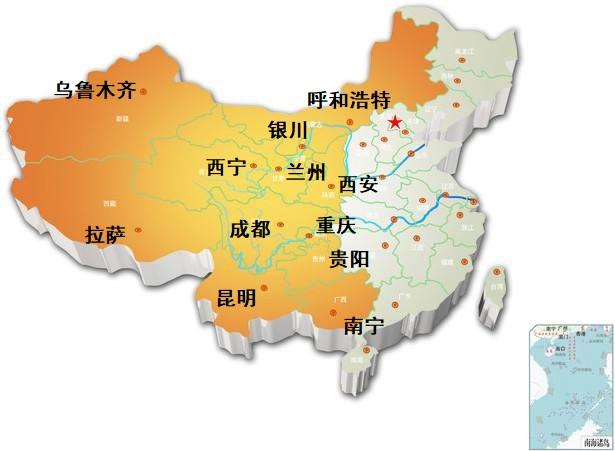 西部十二省地图图片