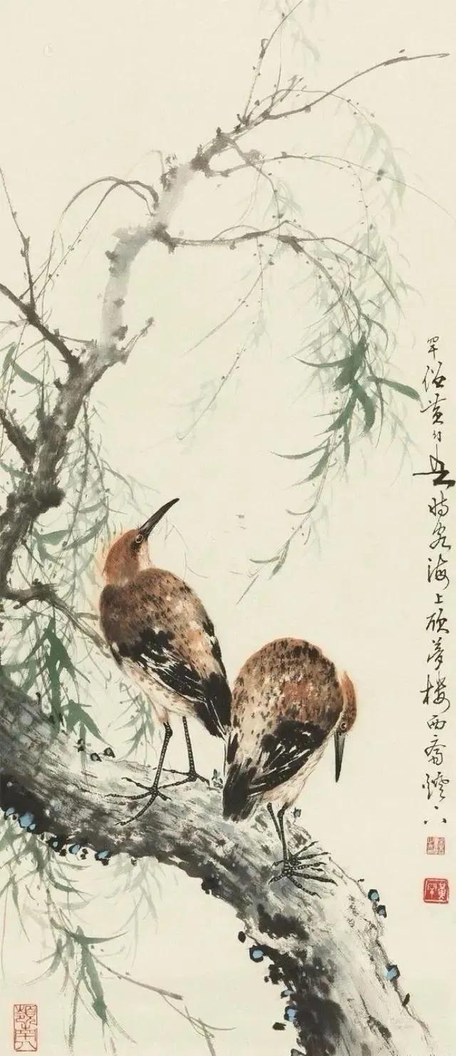 一步一步画柳树，一分钟简笔画—跟我一起画柳树（品读Ⅰ九位大师画春柳）