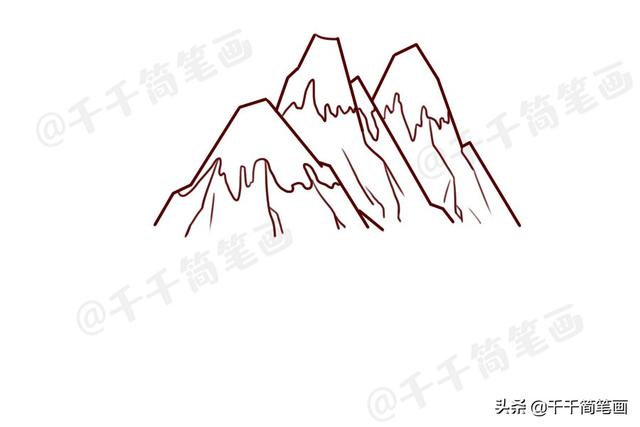 山怎么画简单好看，画山教程简单易学（风景简笔画教程：教你画山峰画）