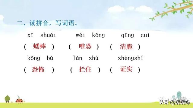 清爽的拼音怎么写,清爽的拼音(六年级下册语文第16课《表里的生物》图文详解及同步练习) 清爽的拼音怎么写,清爽的拼音(六年级下册语文第16课《表里的生物》图文详解及同步练习)