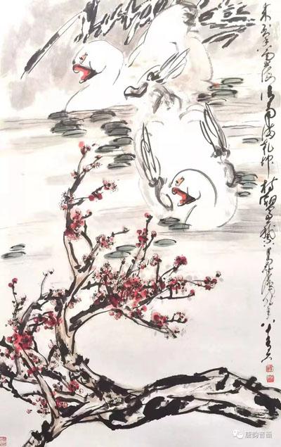 送春归飞雪迎春到下一句，送春归（一一观画家杨潮梅花图有感）