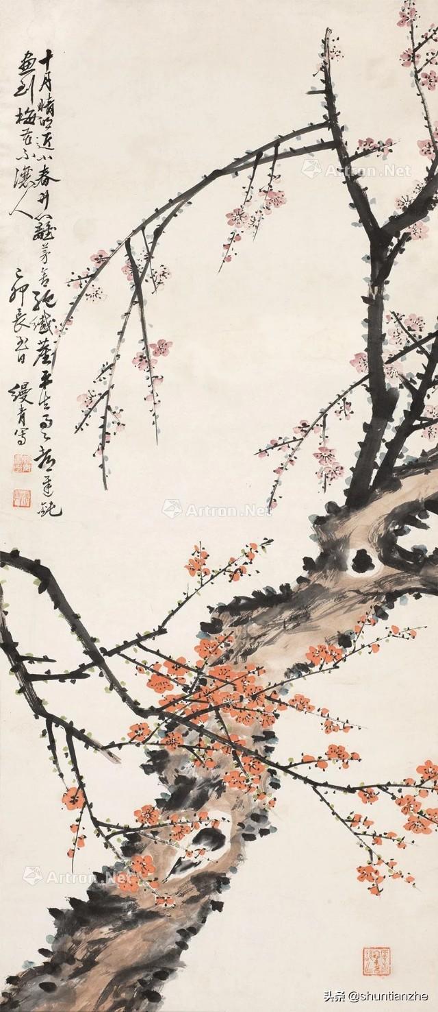 写意梅花100种画法，构图一百例，学完够用了