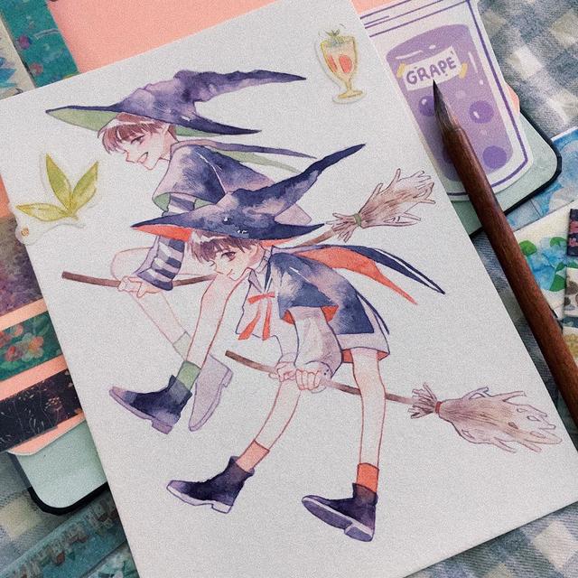 水彩画古风人物教程，水彩画人物教程（这样的水彩好想画）