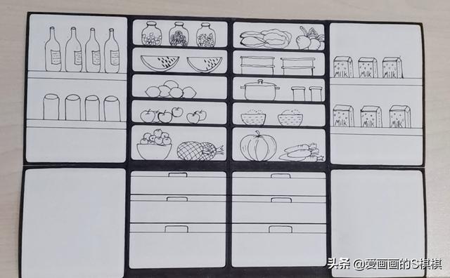 冰箱怎么画,冰箱怎么画简单又好看立体(创意手工画《冰箱》)