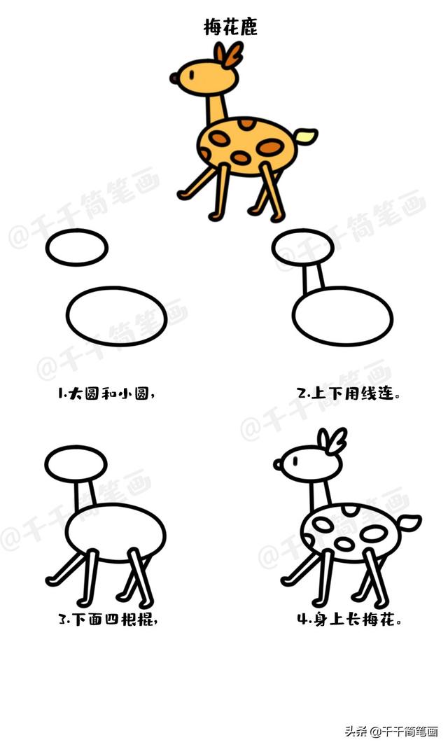 1一3岁宝宝简笔画步骤，1一3岁宝宝简笔画（20个带儿歌的幼儿简笔画教程大全）