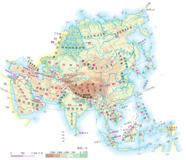 密西西比河流向和注入，密西西比河的流向（填图记忆与测试——亚洲2）