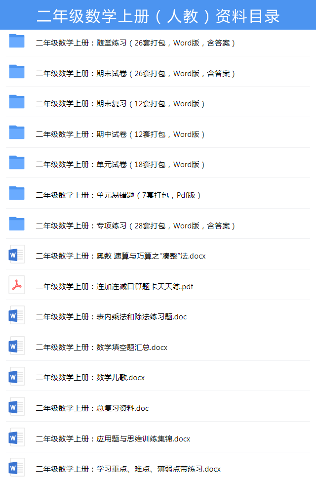 口算题卡二年级上册，二年级上册口算题电子版可打印（二年级数学上册连加、连减口算题卡）