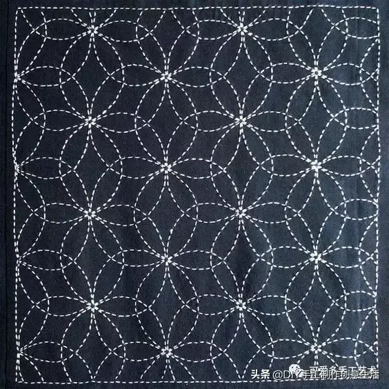 刺子绣入门针法教程，精致优雅的刺子绣