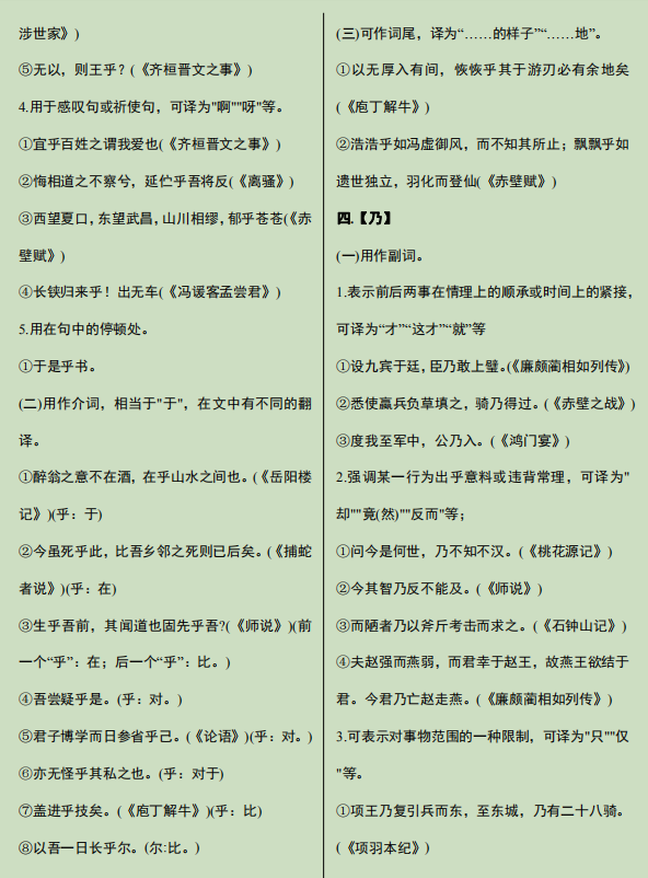 18个虚词，高中18个虚词整理（全是文言文难点虚词解析）