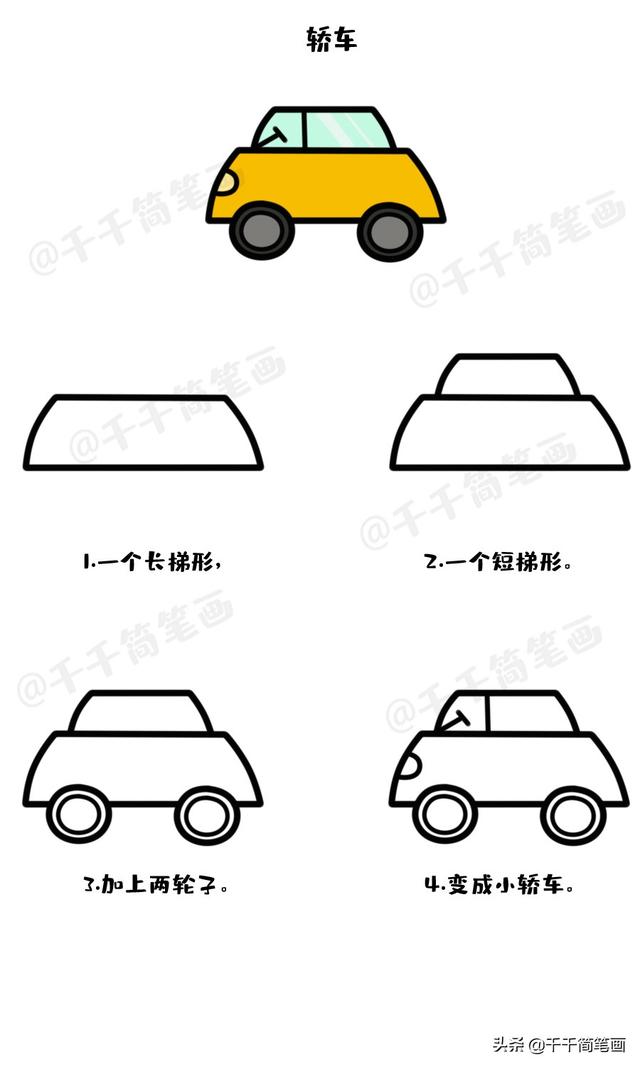 1一3岁宝宝简笔画步骤，1一3岁宝宝简笔画（20个带儿歌的幼儿简笔画教程大全）
