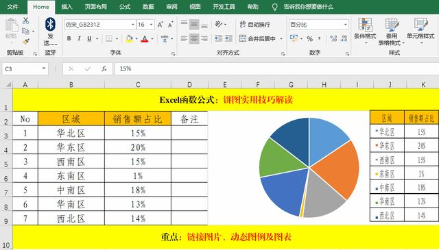 饼图的制作方法，饼图如何制作方法（连图例都是动态的）