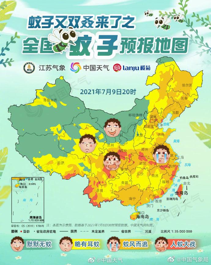 全国蚊子预报地图出炉，湖北什么时候有蚊子