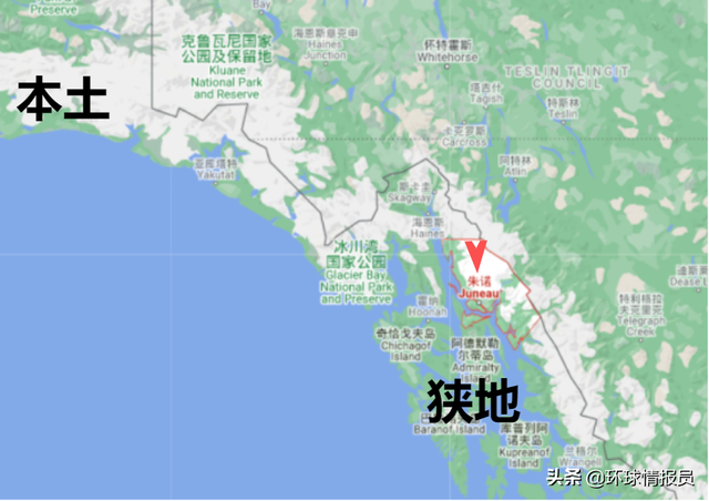 阿拉斯加的地理位置，阿拉斯加的地理位置地图（为什么建在交通不便的“飞地”）