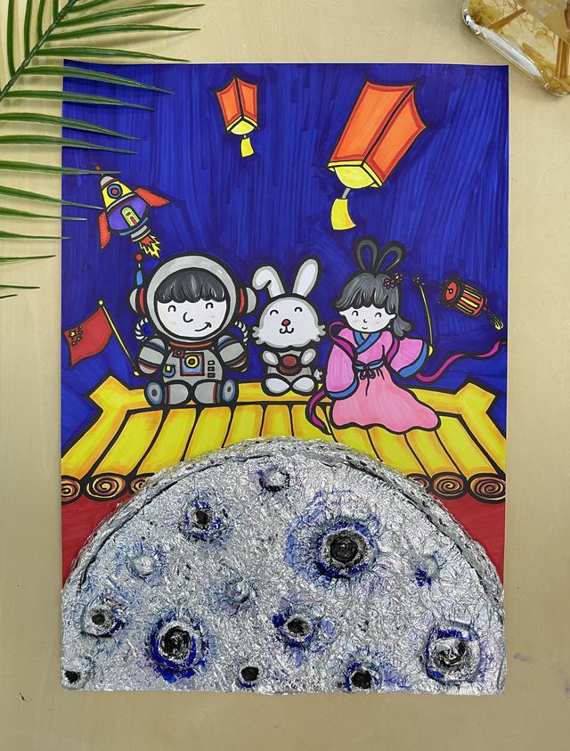 中秋节的月亮怎么画，中秋节的月亮怎么画一等奖（绘画教程/月满中秋）