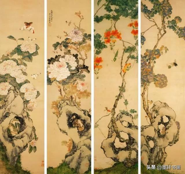 居廉淡雅国画作品欣赏，居廉精品画作欣赏