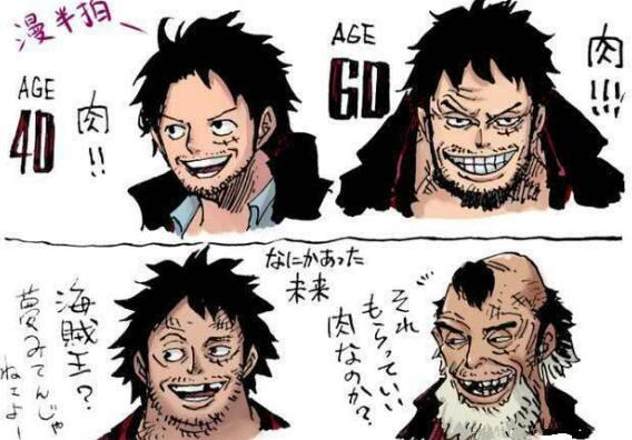 尾田荣一郎手绘路飞，尾田画出海贼王人物60岁样子
