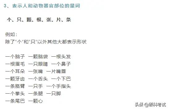 什么叫量词，语文什么叫量词（小学1~6年级语文基础知识）