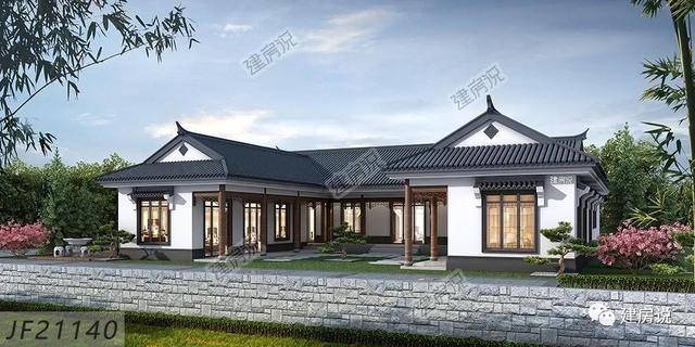一层别墅效果图，一层别墅设计效果图大全带庭院（10款一层农村自建别墅）