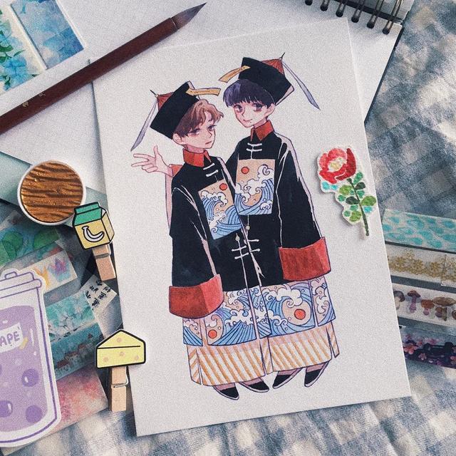 水彩画古风人物教程，水彩画人物教程（这样的水彩好想画）