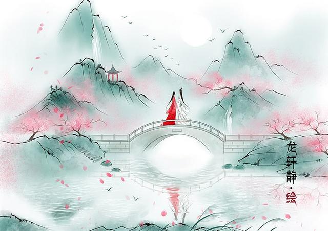 古风手绘唯美图片，好看的图片古风手绘（手绘唯美意境古风插画图片）