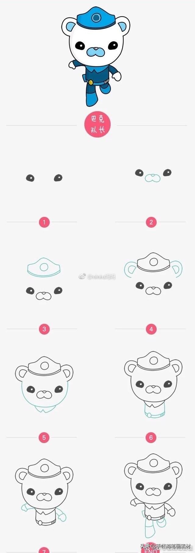 100个萌萌哒的简笔画，萌萌哒简笔画大全可爱（妈妈们有时间和宝宝一起画吧）