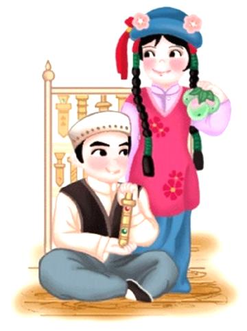 56个民族服饰图片大全，56个民族服装图片（五十六个民族精美人物服饰造型插画）
