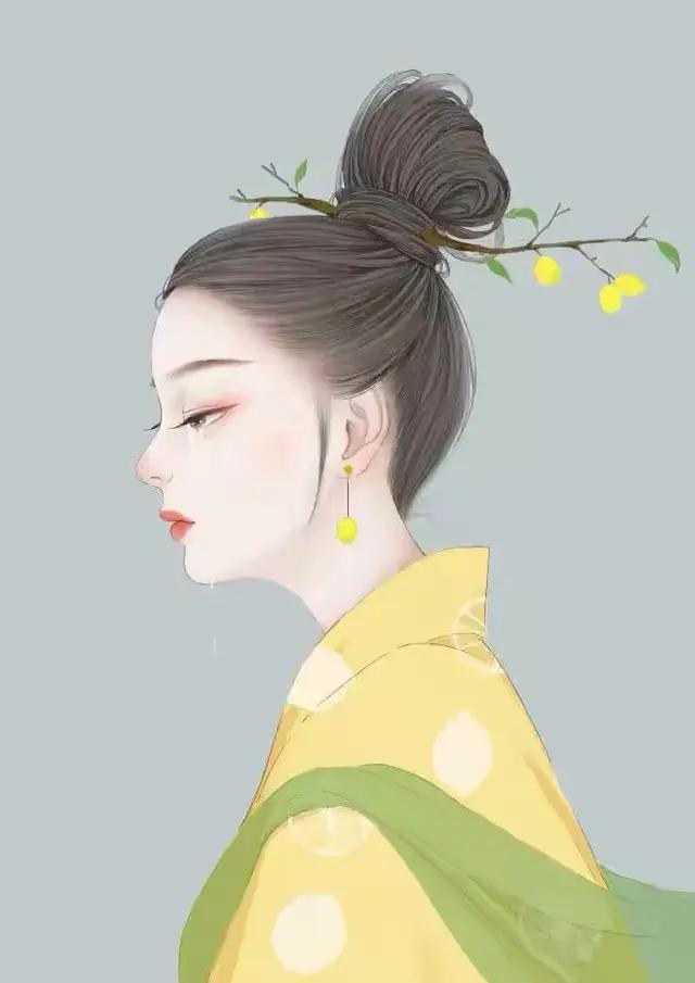 Q版古装，微信头像，Q版古装（复古古装美女头像插画）