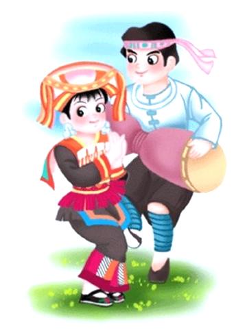 56个民族服饰图片大全，56个民族服装图片（五十六个民族精美人物服饰造型插画）