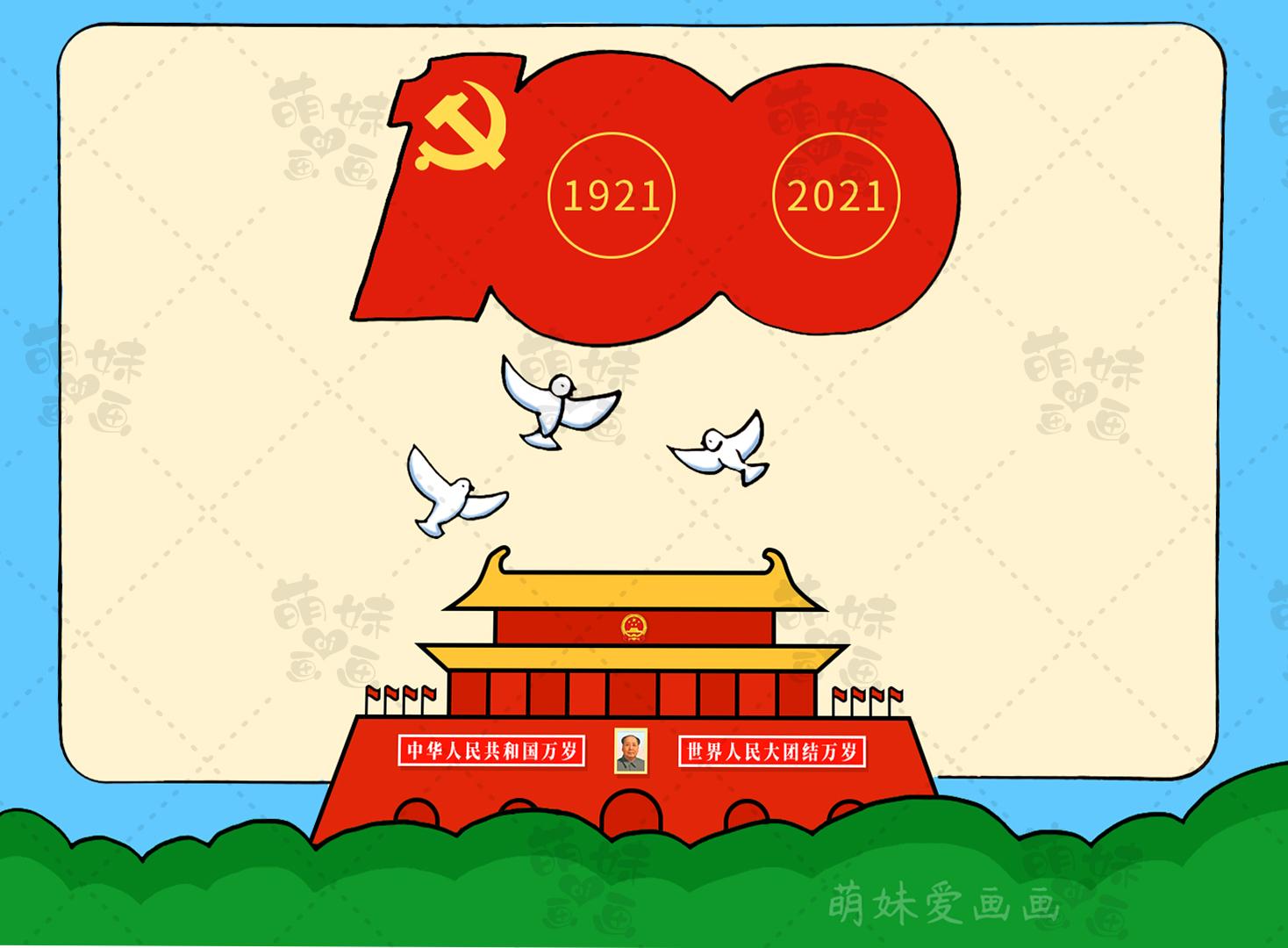 第二款:建党一百周年主题手抄报