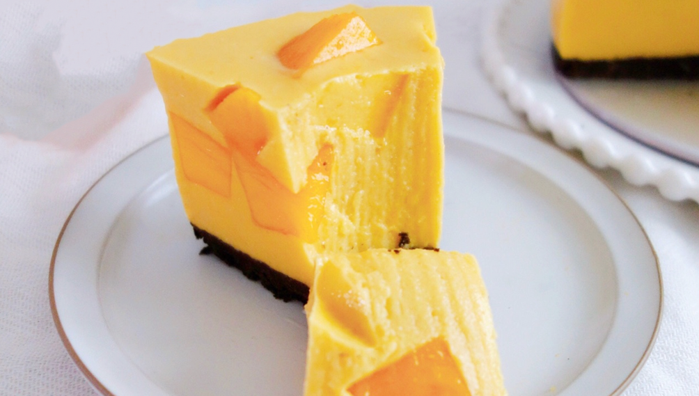 【芒果酸奶慕斯】做法步骤图 口感细腻顺滑又Q弹-起舞食谱网