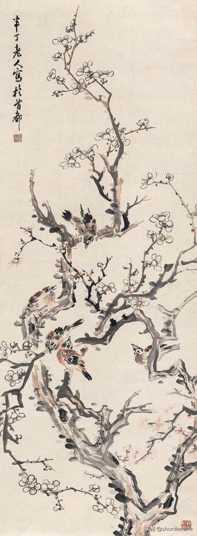 写意梅花100种画法，构图一百例，学完够用了