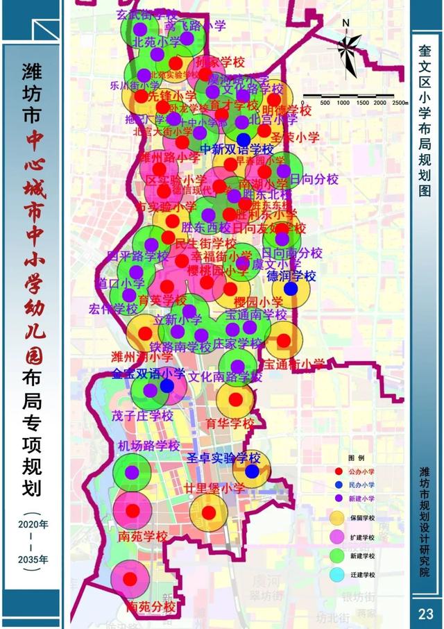 潍坊市中心是哪个区，潍坊市的市中心是哪个区（潍坊市中心城市中小学幼儿园布局曝光）