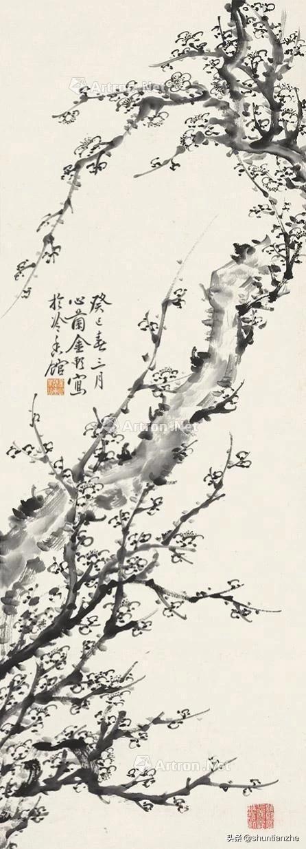 写意梅花100种画法，构图一百例，学完够用了