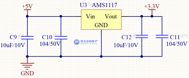 ams1117稳压电路图5v图片