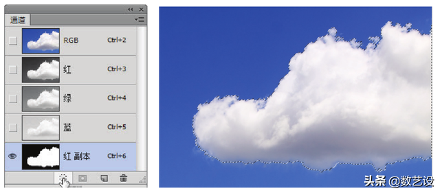 云朵沙发用法图解，PS的通道功能就可以