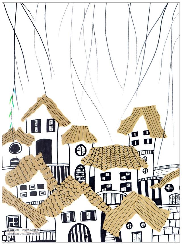 春天的风景画儿童画，创意儿童画教程