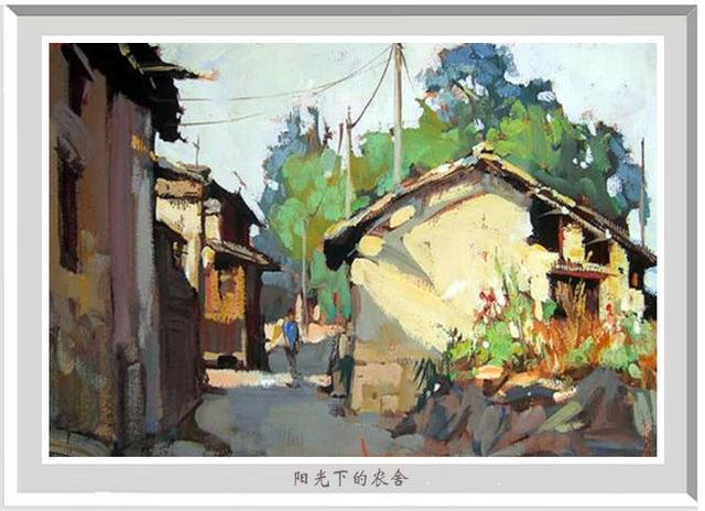 风景水粉画，风景水粉画山水（陆琦水粉风景写生作品）