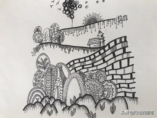 一张简单又漂亮的画，漂亮又简单的简笔画教程（简单又好看的线条画#一支笔画出你的世界）