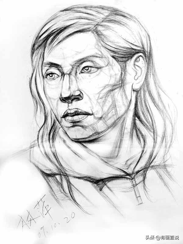 橡皮头，微信头像，橡皮头（分享结构素描高清临摹素材60张）