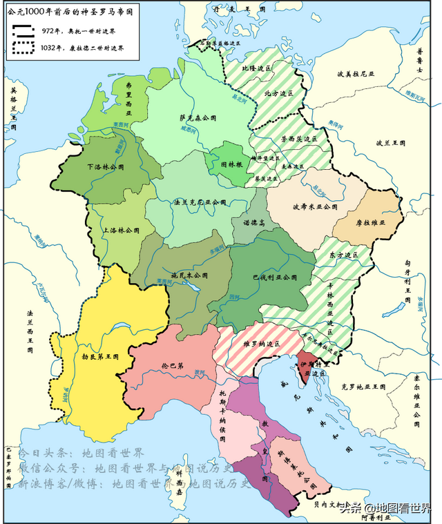 神圣罗马帝国版图，神圣罗马帝国的巅峰时期版图（神圣罗马帝国——皇帝不世袭而是选举）