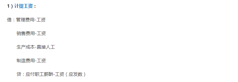 计提的会计分录（计提发放工资）