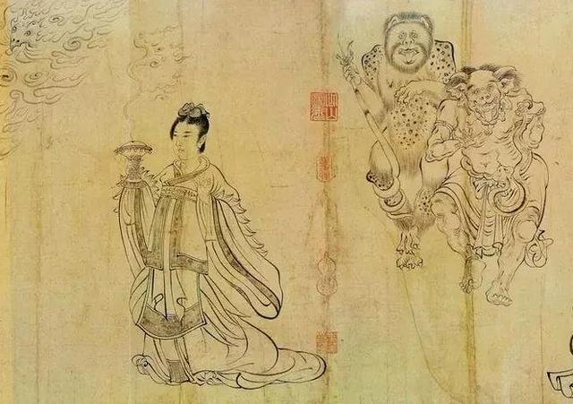 吴道子现存画作，吴道子存世的罕见作品地狱变相图送子天王图