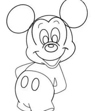 大耳朵图图简笔画，简笔画大耳朵图图简单画法（迪斯尼经典动画之米奇、米老鼠最简单的画法）