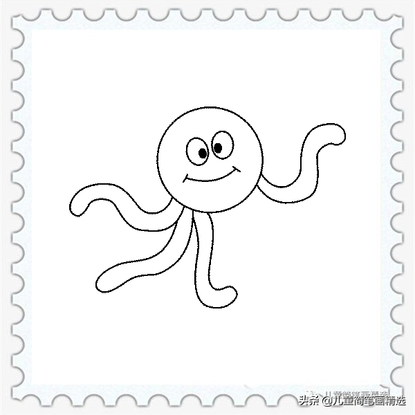 简笔画小章鱼怎么画，简笔画章鱼怎么画? 绘画（儿童简笔画精选-如何用圆圈）