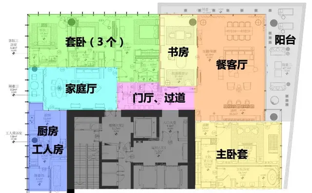 伦敦海德公园壹号3房户型，全球顶级豪宅户型设计大比拼