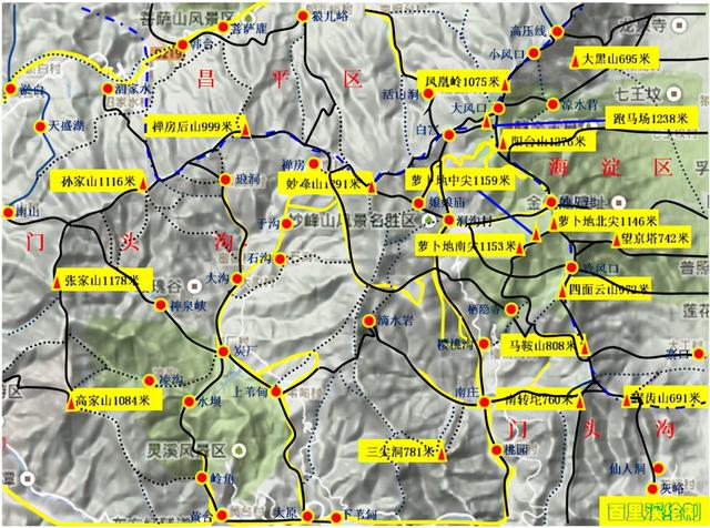 房山白云坨历史，北京及周边千米高山穿越路线概述